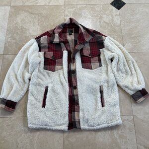 Ropers New Womens Sherpa Plaid Jacket